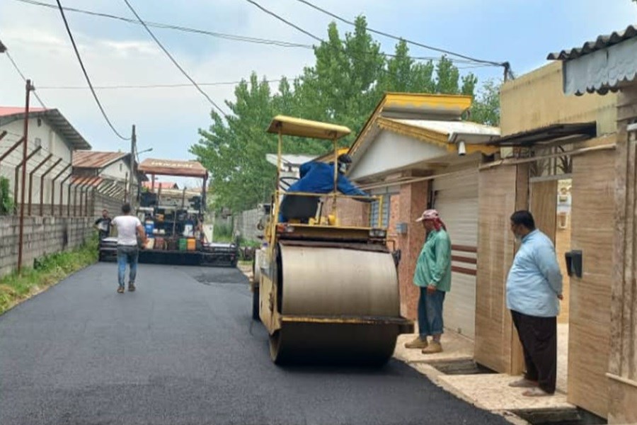 روکش و خط‌ کشی معابر اصلی و فرعی روستاهای تحت پوشش 