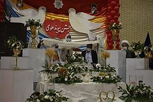 برگزاری جشن ازدواج 55 زوج جوان بهابادی