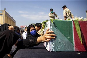 تشییع پیکر شهید نیروی انتظامی در زاهدان