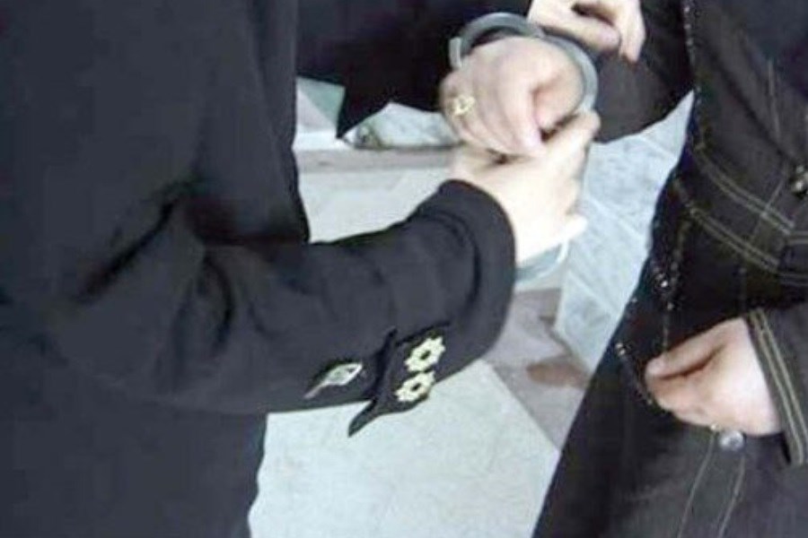 تصویر بازداشت زن خودرو دزد در تهران