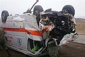 راننده آمبولانس و زن باردار درحادثه ترافیکی محور علویجه جان باختند