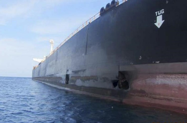 تصویر پیام راهبردی هدف قرار دادن کشتی اسرائیلی «لوری»