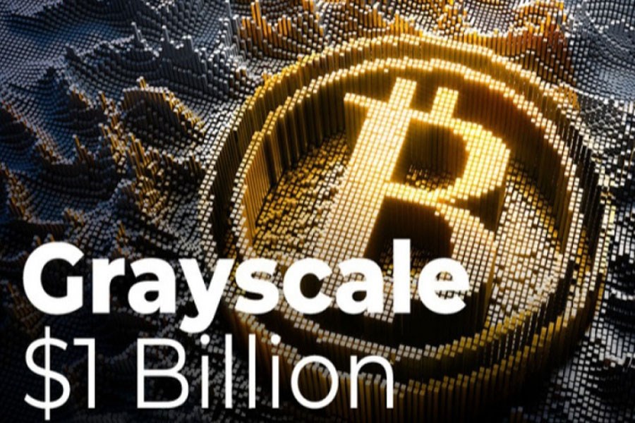 تصویر گری‌اسکیل در ۲۴ ساعت ۱ میلیارد دلار بیت کوین به دارایی‌های خود افزود