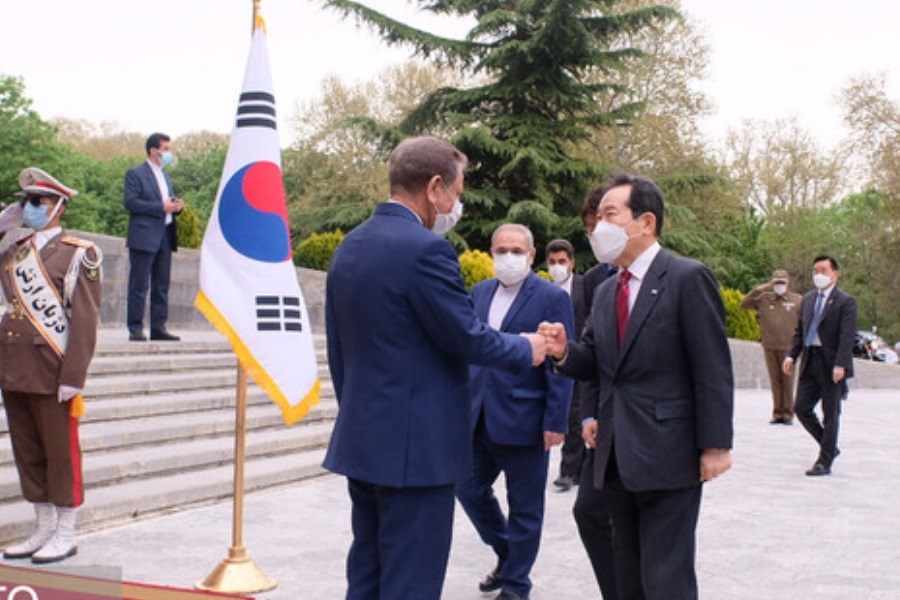 تصویر جهانگیری از نخست وزیر کره جنوبی استقبال کرد