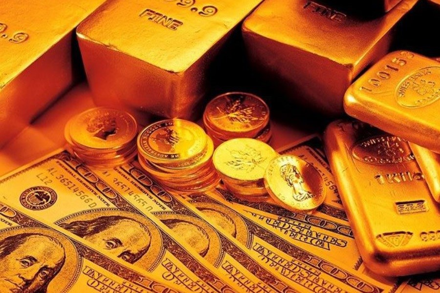 تصویر تضعیف ارزش دلار قیمت طلای جهانی را افزایش داد