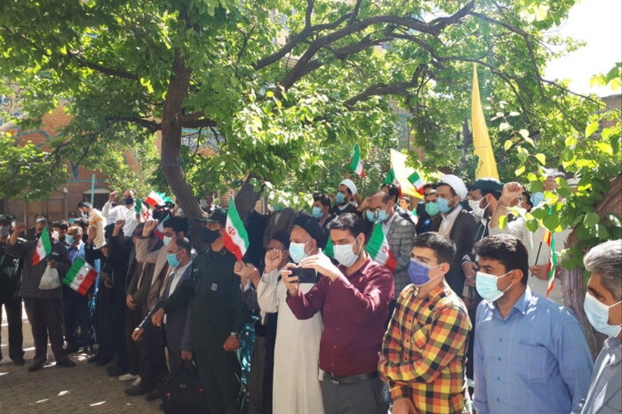 تجمع اعتراضی مردم سنندج در محکومیت جنایت صهیونیست‌ها&#47; اضمحلال رژیم اسرائیل فرا رسیده است