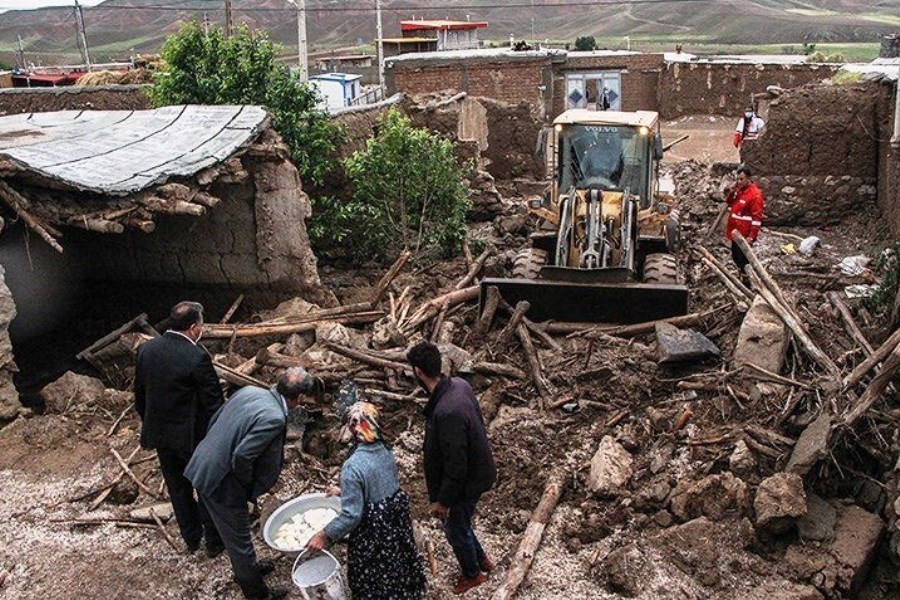 تصویر اعلام خسارت سیل و تگرگ در اهر آذربایجان شرقی