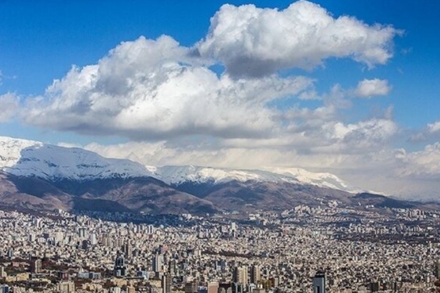 تصویر امروز کیفیت هوای تهران قابل قبول است