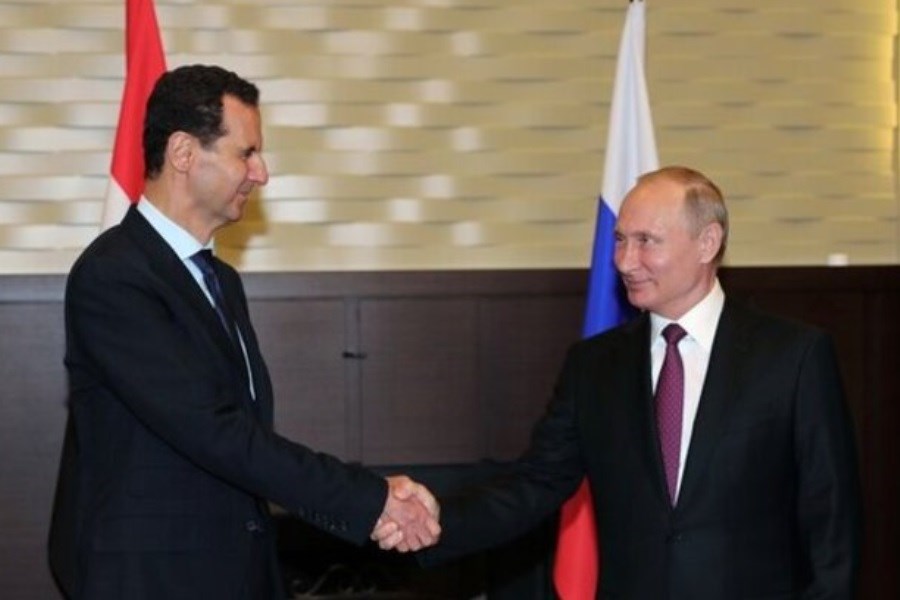 تصویر تبریک پوتین به اسد