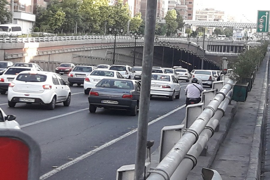 تصویر وضعیت ترافیکی معابر بزرگراهی و اصلی تهران