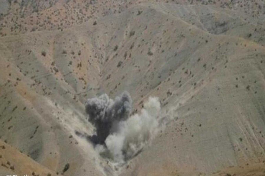 تصویر حمله هوایی اسرائیل به مواضع لبنان