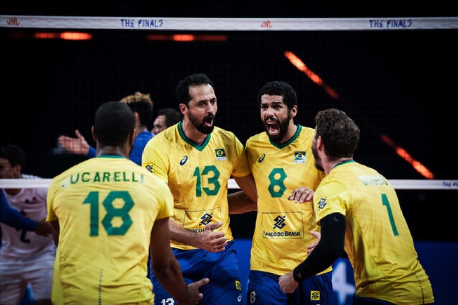 تیم ملی والیبال برزیل، 3 بر صفر فرانسه را مغلوب کرد