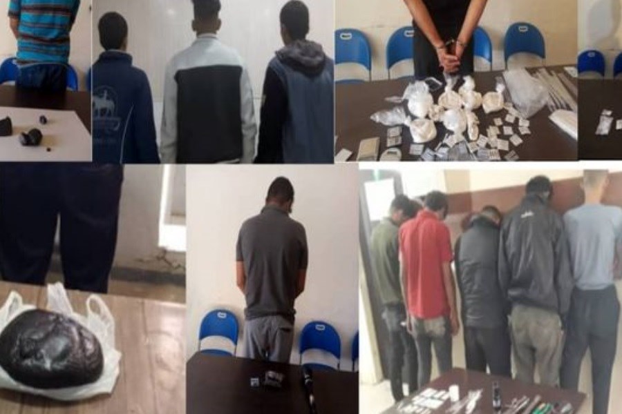 تصویر ۲۱ سارق و ۵ خرده‌‍‌فروش موادمخدر دستگیر شدند