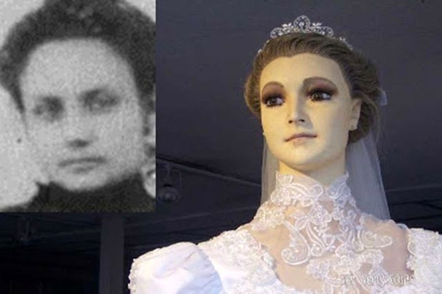 تصویر تصاویر دیدنی از عروس مومیایی زن در پشت ویترین