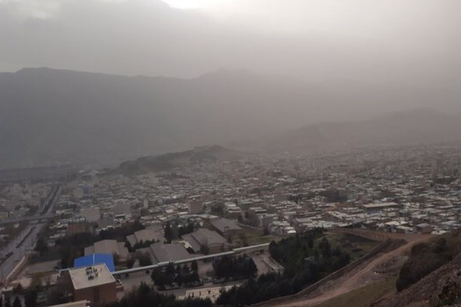 تصویر غبارآلودگی هوای اصفهان در پایان هفته