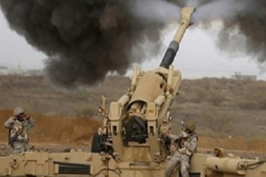 ادامه حمله توپخانه ارتش عربستان سعودی به شمال یمن
