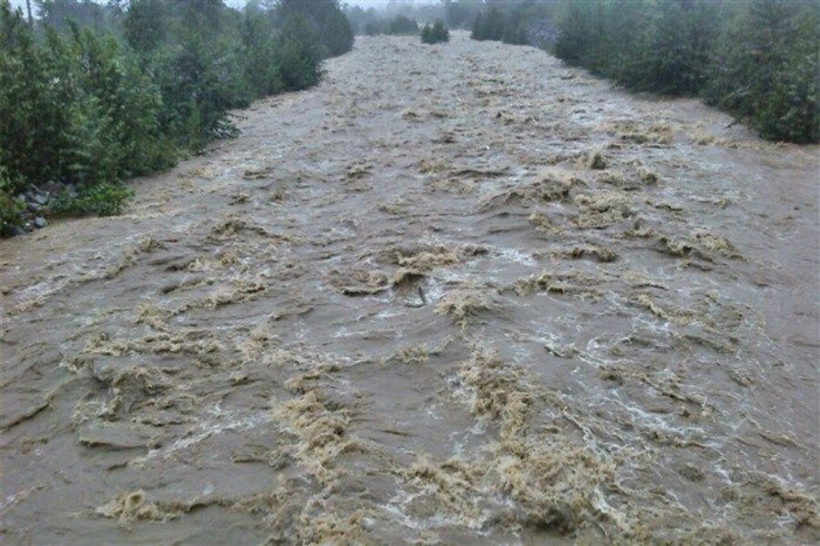 تصویر جاری شدن دوباره آب در رودخانه سراب قوچان