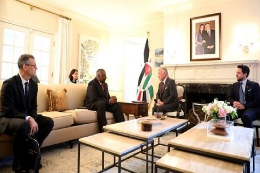 پادشاه اردن با وزیر دفاع آمریکا رایزنی کرد