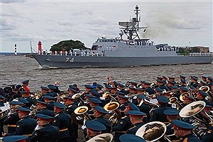حضور ناوگان دریایی ایران در رژه دریایی روسیه خط و نشانی برای دشمنان است