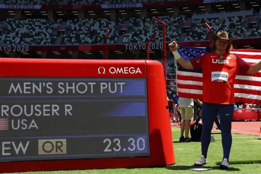 تصویر رکورد المپیک در ماده پرتاب وزنه مردان شکسته شد