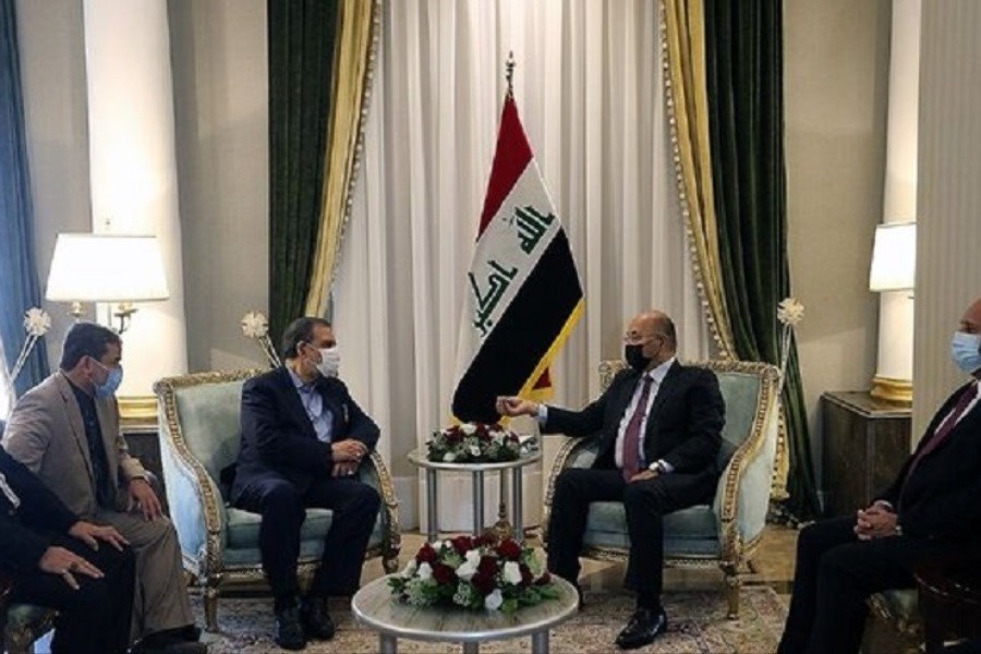 تصویر دیدار دبیر مجمع تشخیص مصلحت نظام با رئیس جمهور عراق