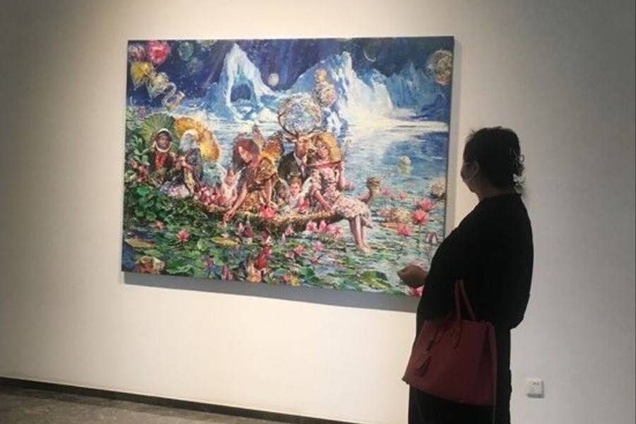 تصویر برپایی نمایشگاهی از هنر ایرانی در چین