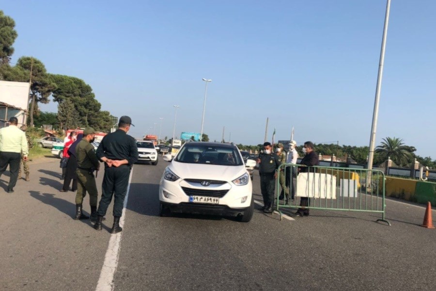 انسداد ورودی مازندران از سمت گیلان به دلیل شرایط کرونایی