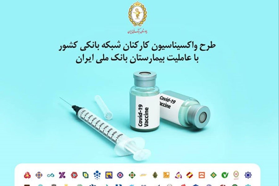 تصویر تقدیر بانک مرکزی و بانک ها از عاملیت بانک ملی ایران در واکسیناسیون شبکه بانکی