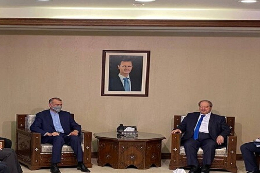 تصویر دیدار و گفتگوی امیرعبداللهیان با وزیر خارجه سوریه