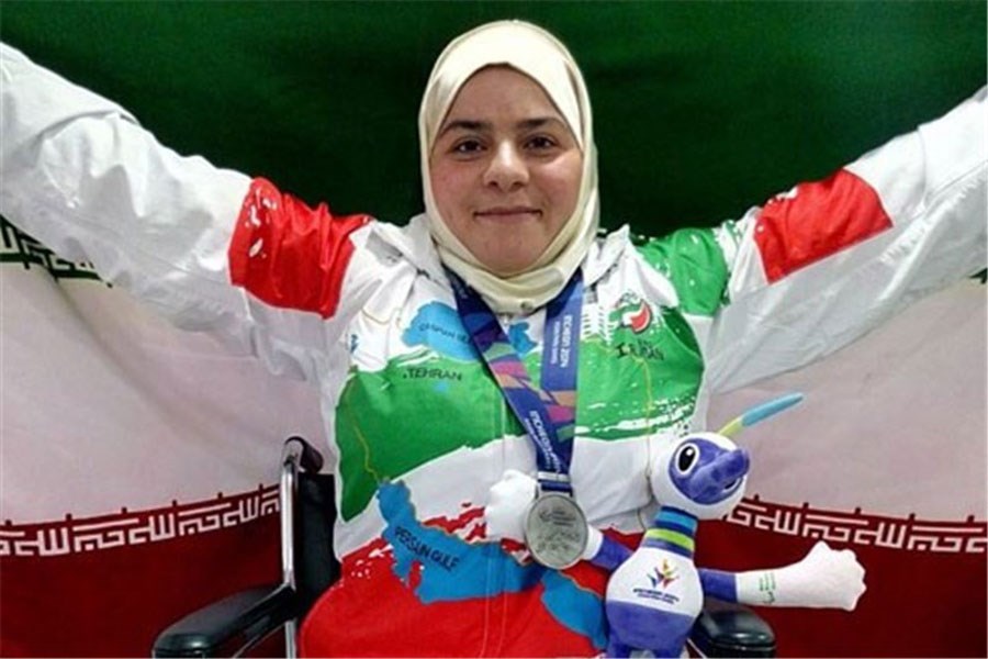 تصویر تبریک رسانه پرسون به هاشمیه متقیان در پی کسب مدال طلا