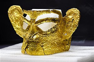 ماسک طلایی تاریخی در چین کشف شد