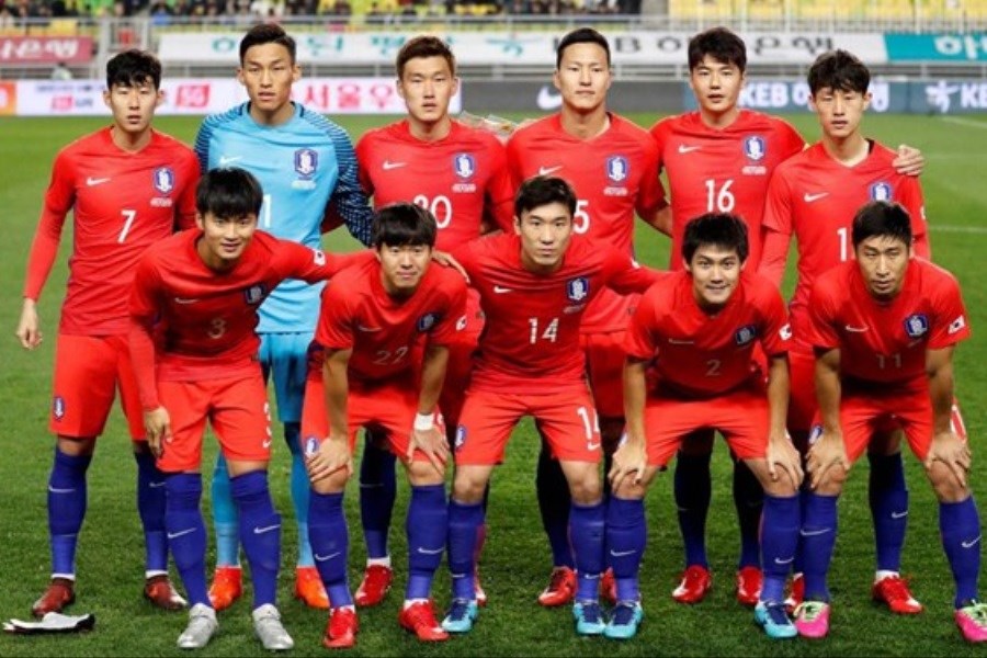 ترکیب تیم فوتبال کره جنوبی مقابل ایران اعلام شد