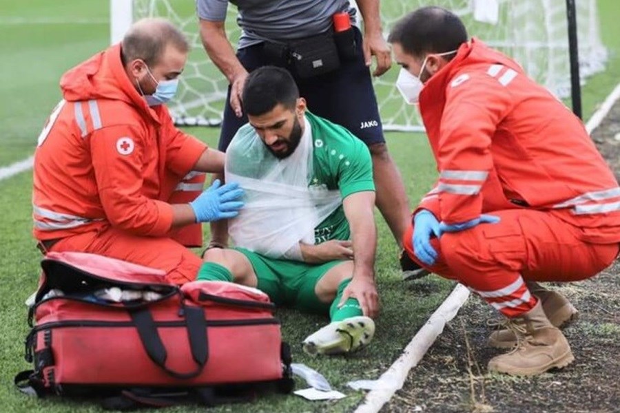 تصویر کاپیتان لبنان بازی مقابل ایران را از دست داد