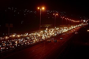 تصویر  ترافیک سنگین در جاده چالوس