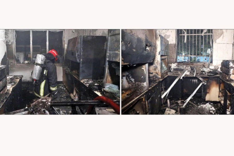 آتش سوزی عمدی در آزمایشگاه پارسیان &#47; خسارت 12 میلیاردی