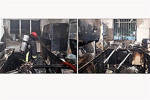 تصویر  آتش سوزی عمدی در آزمایشگاه پارسیان &#47; خسارت 12 میلیاردی