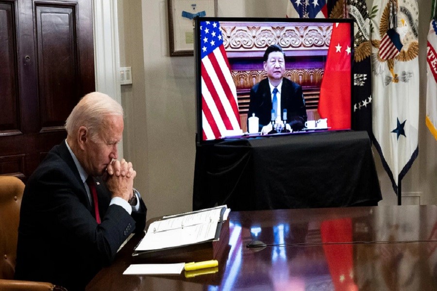 تصویر گفت‌وگوی رؤسای‌جمهور چین و آمریکا با محوریت ایران