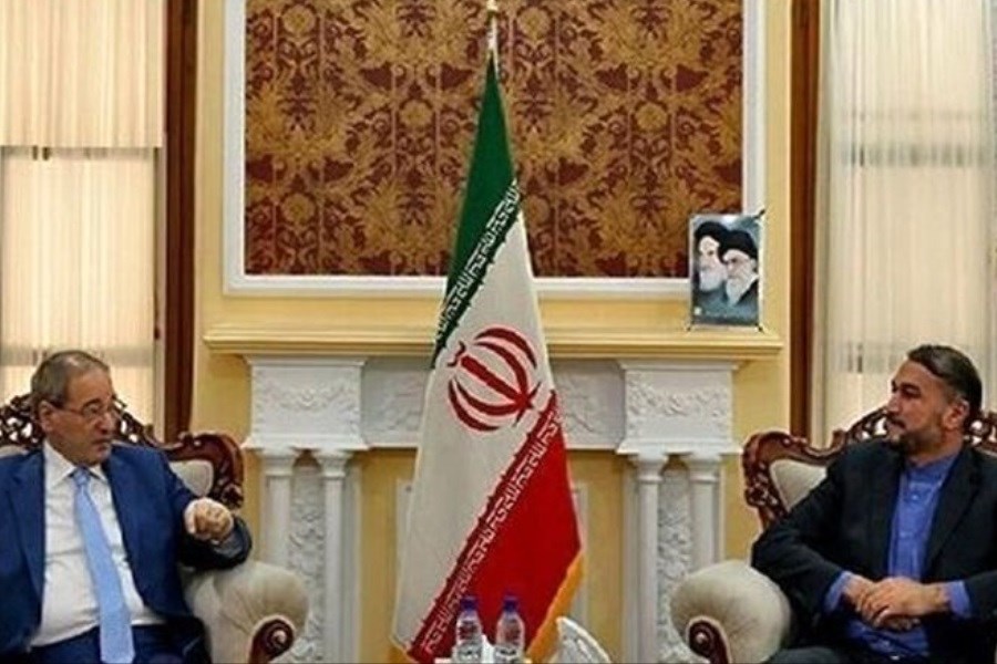 تصویر دیدار وزیران امور خارجه ایران و سوریه
