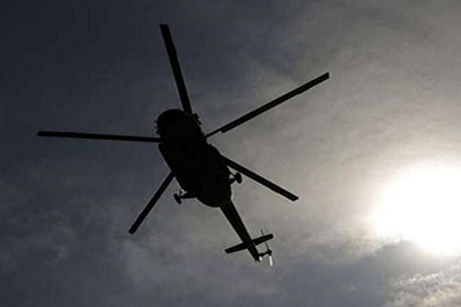 تصویر مرگ دو خلبان در اثر سقوط هلیکوپتر طالبان