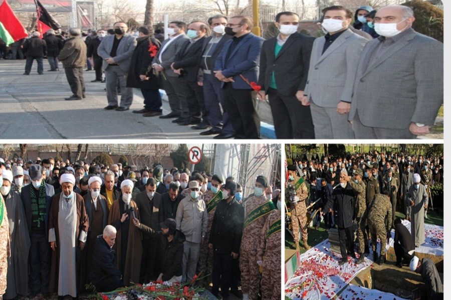 تصویر حضور مدیران  پست بانک ایران در مراسم وداع و تدفین شهدای گمنام