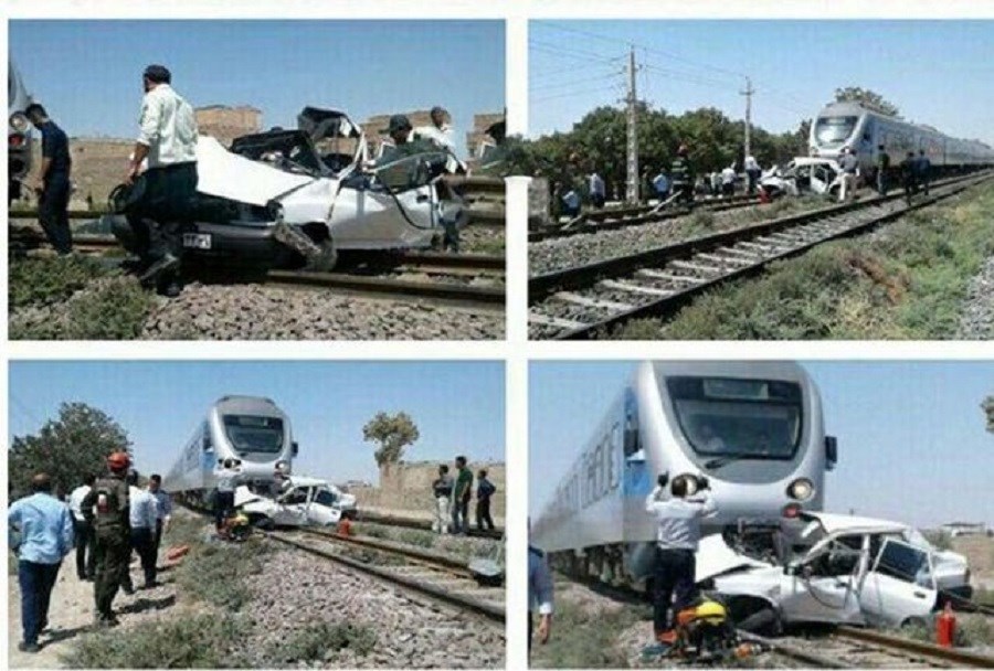 تصویر جزئیات تصادف قطار در ورامین