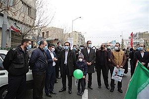 مشارکت کارکنان بانک کشاورزی در راهپیمایی یوم الله ۲۲ بهمن