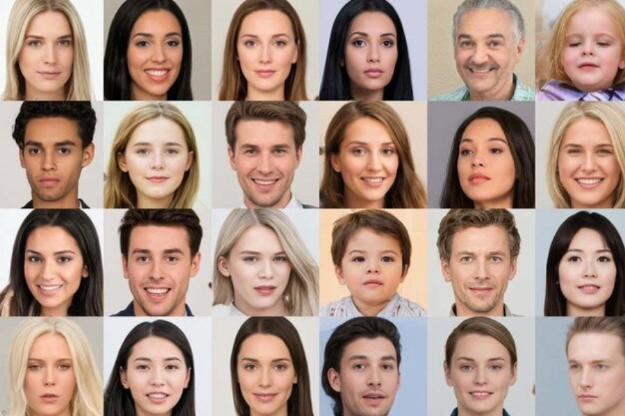 تصویر چهره‌های جعلی ایجاد شده با هوش مصنوعی مورد اعتمادتر از چهره‌های واقعی!