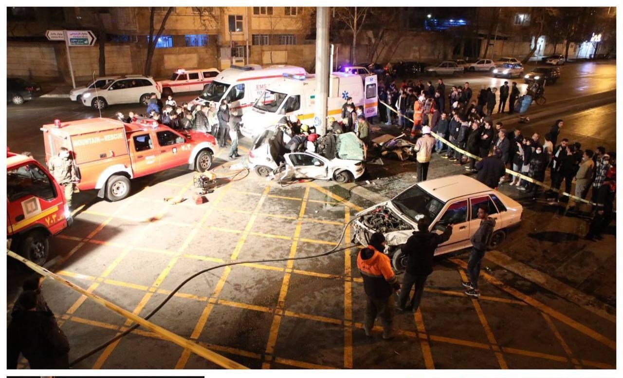 حادثه رانندگی در مشهد ۲کشته و ۶مجروح برجای گذاشت