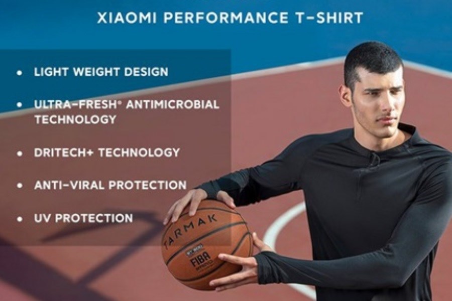 تصویر تی شرت ورزشی جدید شیائومی با قابلیت ضد ویروس و باکتری