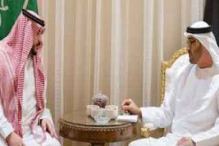 تصویر معاون وزیر دفاع عربستان با ولی‌عهد ابوظبی گفت‌و‌گو کرد