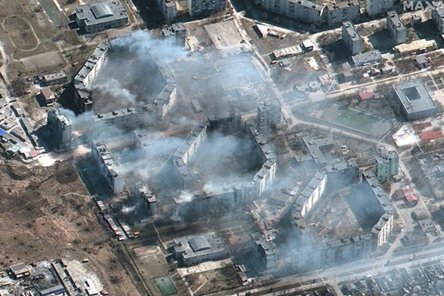 یکی از شهرهای اوکراین به خاکستر تبدیل شد! +تصاویر