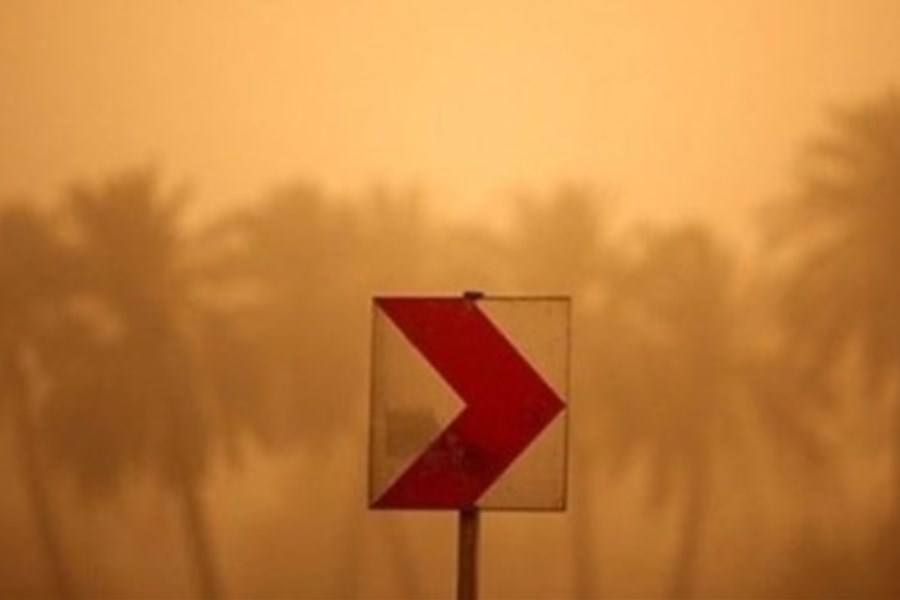 تصویر هشدار قرمز وزش باد شدید در جنوب کشور&#47; توفان گرد و خاک در ۱۲ استان
