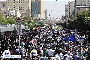 هزاران نفر در ایران در هم‌بستگی با فلسطینی‌ها به خیابان‌ها آمدند