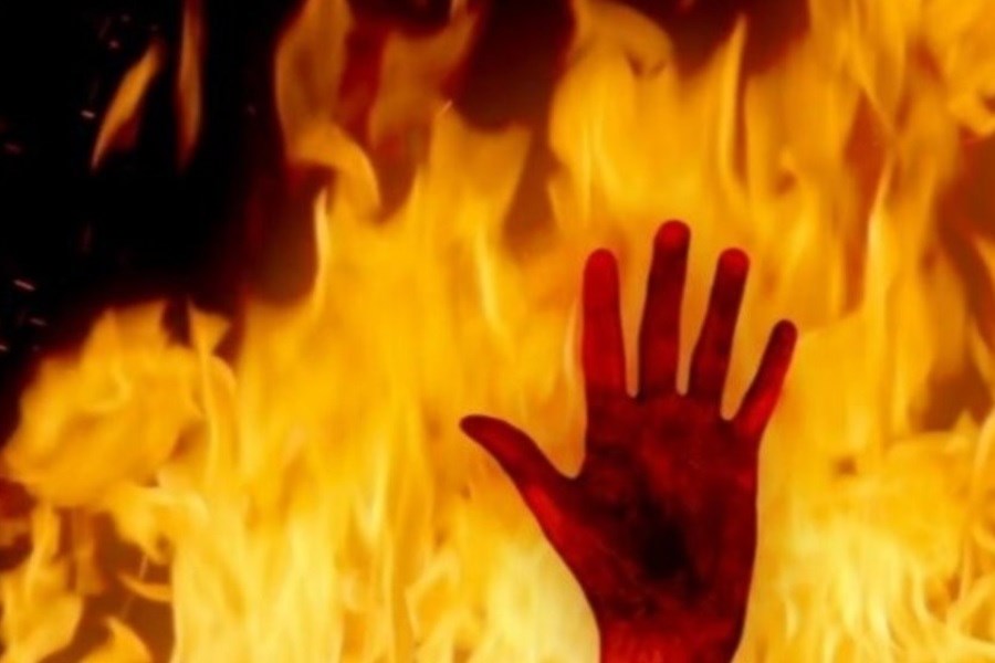 تصویر مرگ دردناک مرد جوان در آتشی که همسر موقتش به پا کرد